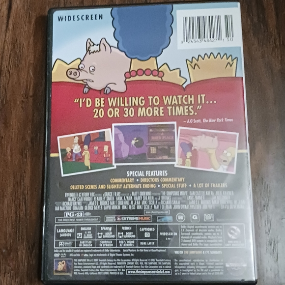 THE SIMPSONS MOVIE on DVD - Picture 2 of 2